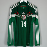 2014/15 MEXICO J.HERNANDEZ 14 L/S HOME SHIRT (M) ADIDAS - Cult Kits - Medium - Buy Vintage Football Shirts, Authentic Retro Football Shirts For Sale, Classic Football Shirts & Soccer Jersey