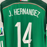 Shop 2014/15 MEXICO J.HERNANDEZ #14 L/S HOME SHIRT (XL) ADIDAS, classic football shirts, vintage football shirts & retro soccer jerseys at Cult Kits