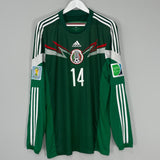 Shop 2014/15 MEXICO J.HERNANDEZ #14 L/S HOME SHIRT (XL) ADIDAS, classic football shirts, vintage football shirts & retro soccer jerseys at Cult Kits