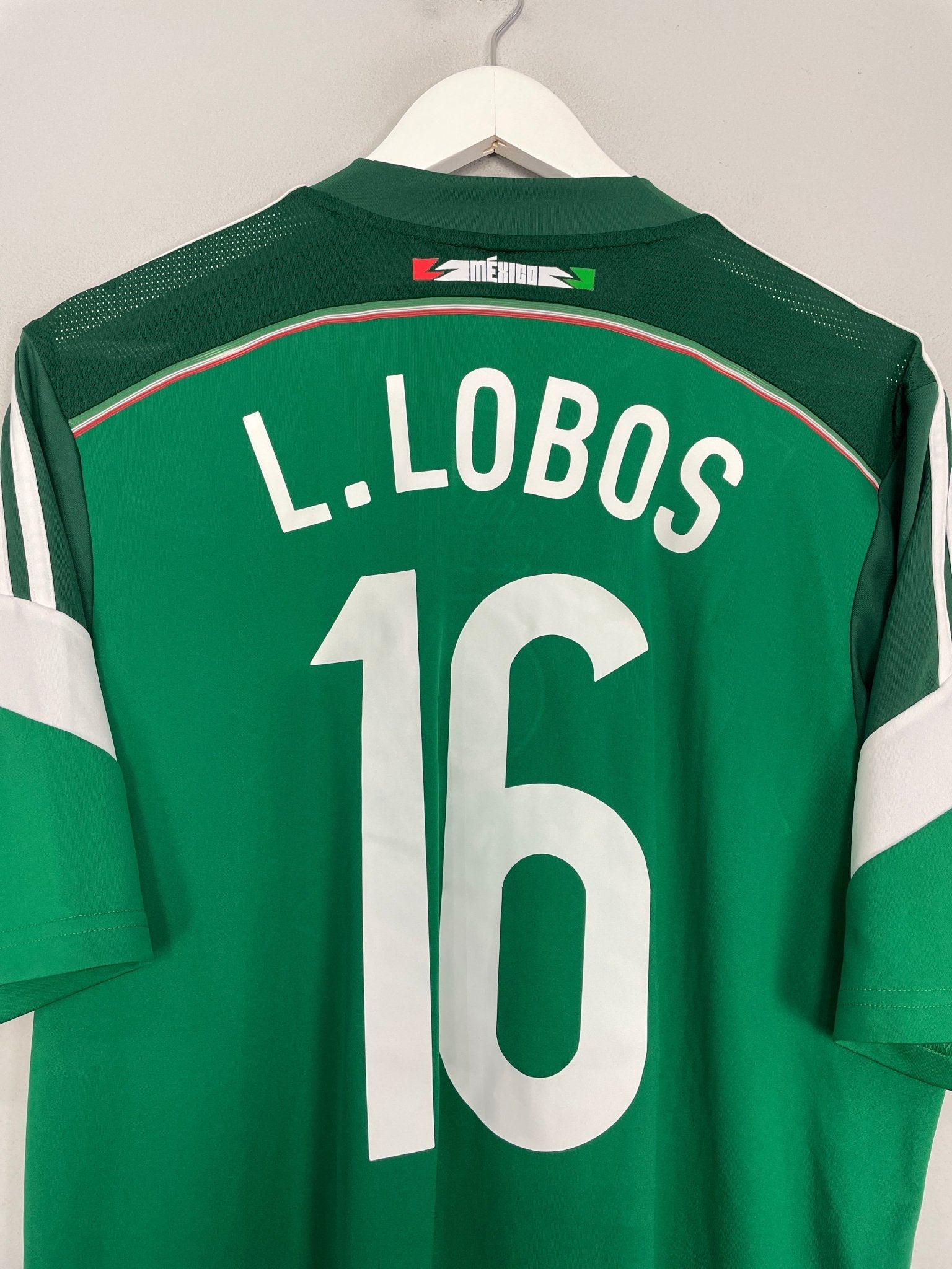 Shop 2014/15 MEXICO L.LOBOS #16 HOME SHIRT (L) ADIDAS, classic football shirts, vintage football shirts & retro soccer jerseys at Cult Kits