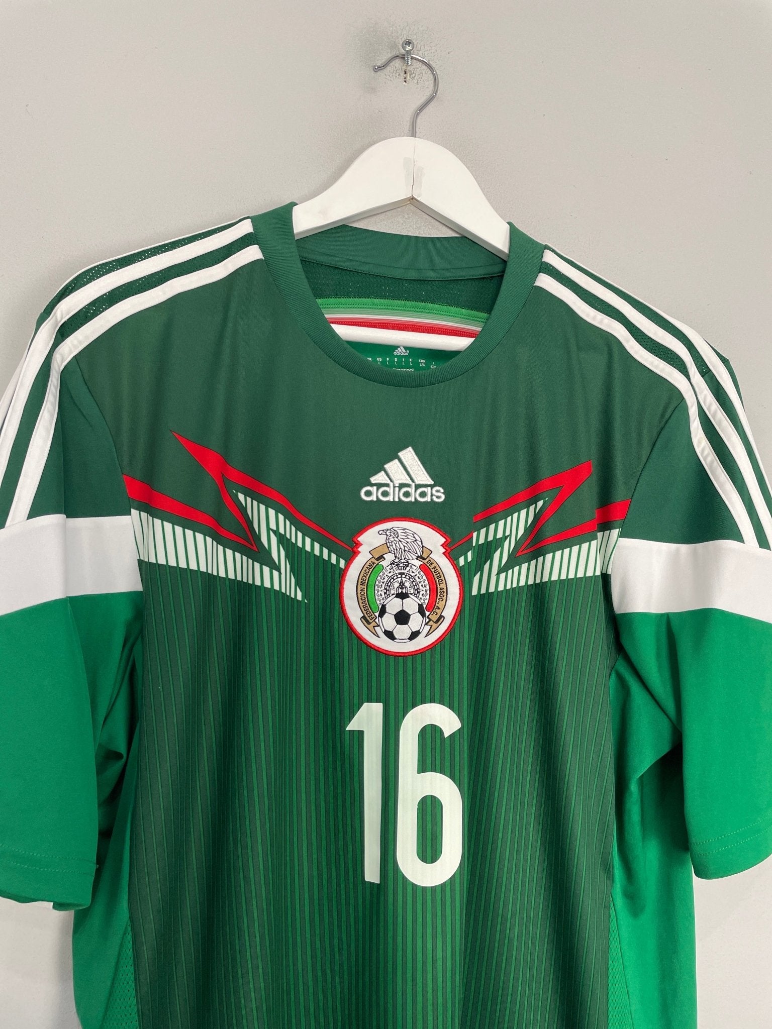 Shop 2014/15 MEXICO L.LOBOS #16 HOME SHIRT (L) ADIDAS, classic football shirts, vintage football shirts & retro soccer jerseys at Cult Kits