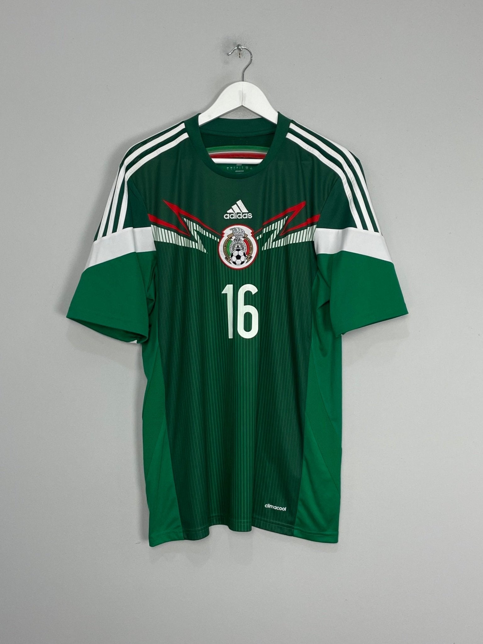 Shop 2014/15 MEXICO L.LOBOS #16 HOME SHIRT (L) ADIDAS, classic football shirts, vintage football shirts & retro soccer jerseys at Cult Kits