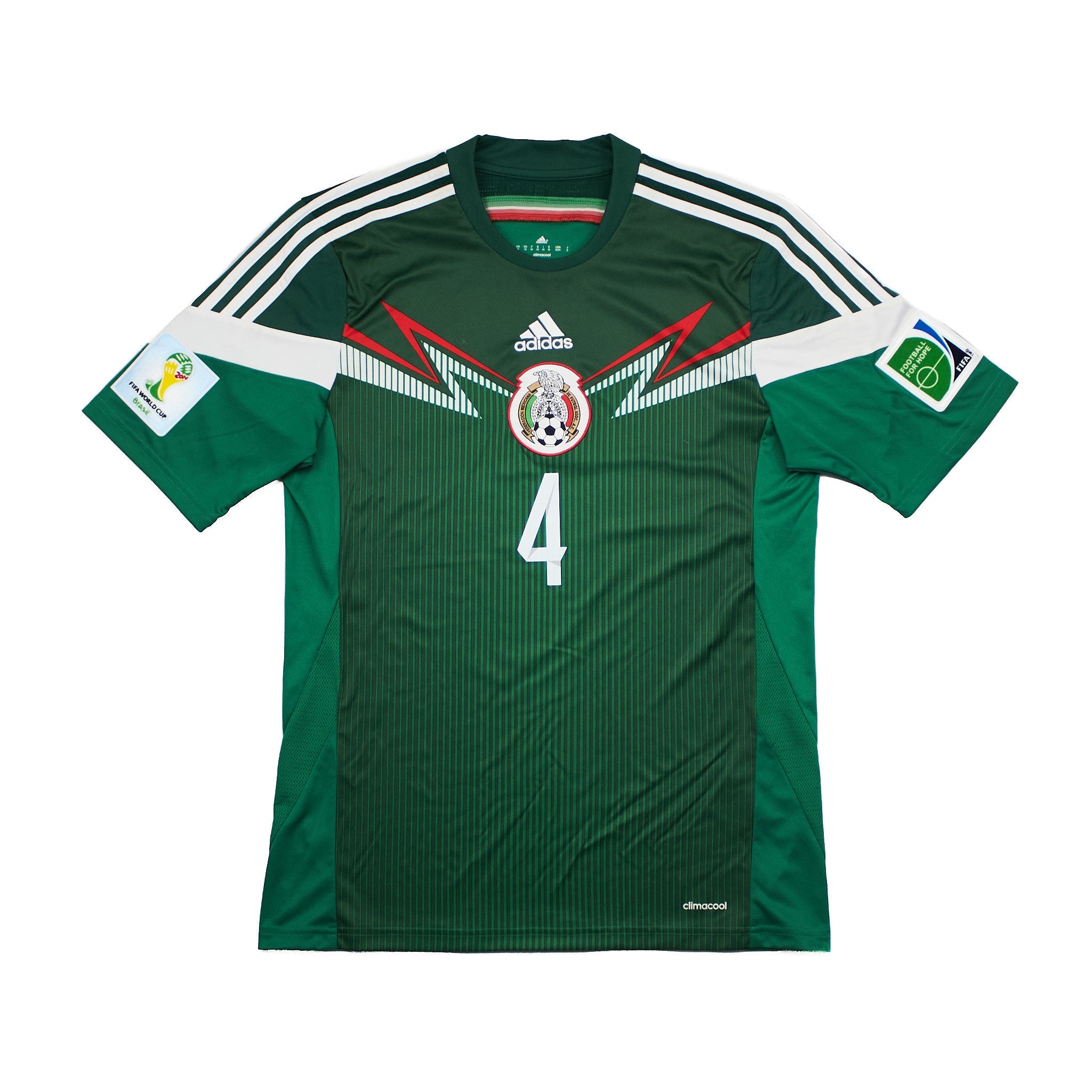 Buy 2014/15 Mexico Marquez 4 Home Shirt (M) Adidas ~ Free worldwide shipping ~ Authentic Vintage Football Shirts from Cult Kits