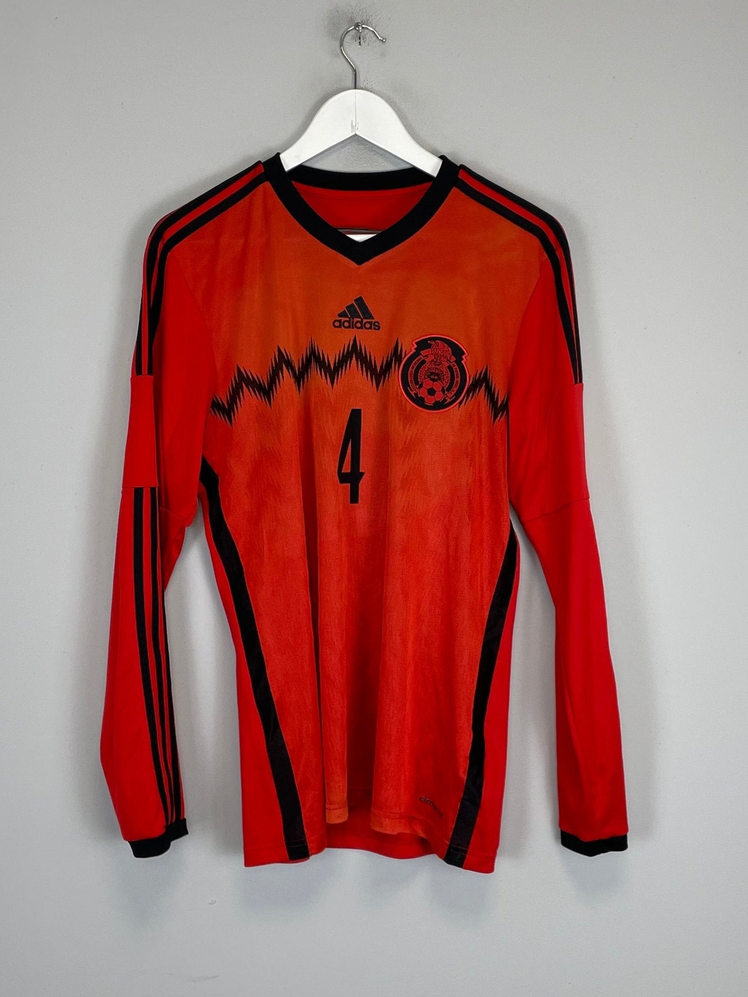Shop 2014/15 MEXICO MARQUEZ #4 L/S AWAY SHIRT (M) ADIDAS, classic football shirts, vintage football shirts & retro soccer jerseys at Cult Kits