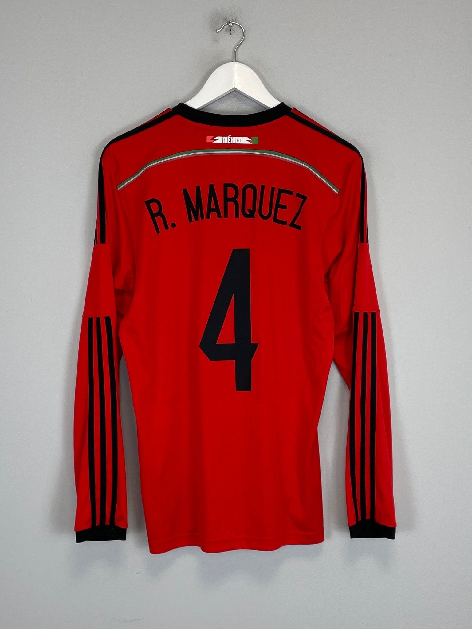 Shop 2014/15 MEXICO MARQUEZ #4 L/S AWAY SHIRT (M) ADIDAS, classic football shirts, vintage football shirts & retro soccer jerseys at Cult Kits