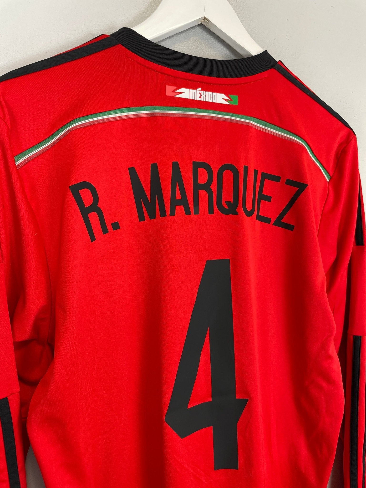 Shop 2014/15 MEXICO MARQUEZ #4 L/S AWAY SHIRT (M) ADIDAS, classic football shirts, vintage football shirts & retro soccer jerseys at Cult Kits