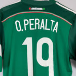 Shop 2014/15 MEXICO O.PERALTA #19 HOME SHIRT (M) ADIDAS, classic football shirts, vintage football shirts & retro soccer jerseys at Cult Kits