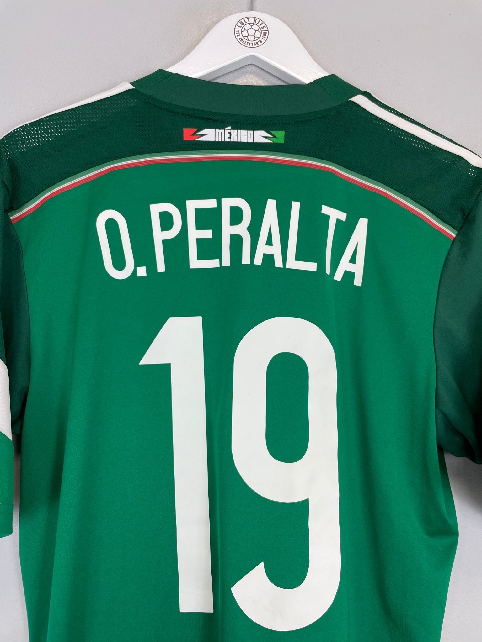 Shop 2014/15 MEXICO O.PERALTA #19 HOME SHIRT (M) ADIDAS, classic football shirts, vintage football shirts & retro soccer jerseys at Cult Kits
