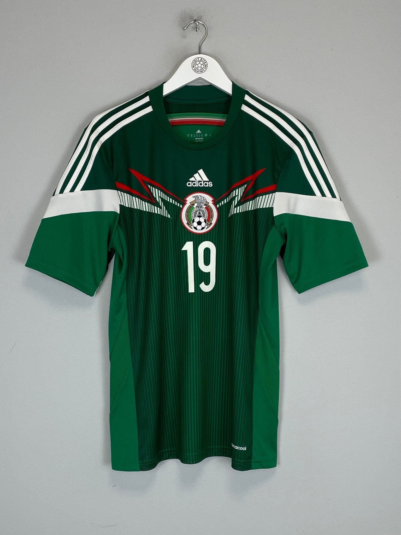 Shop 2014/15 MEXICO O.PERALTA #19 HOME SHIRT (M) ADIDAS, classic football shirts, vintage football shirts & retro soccer jerseys at Cult Kits