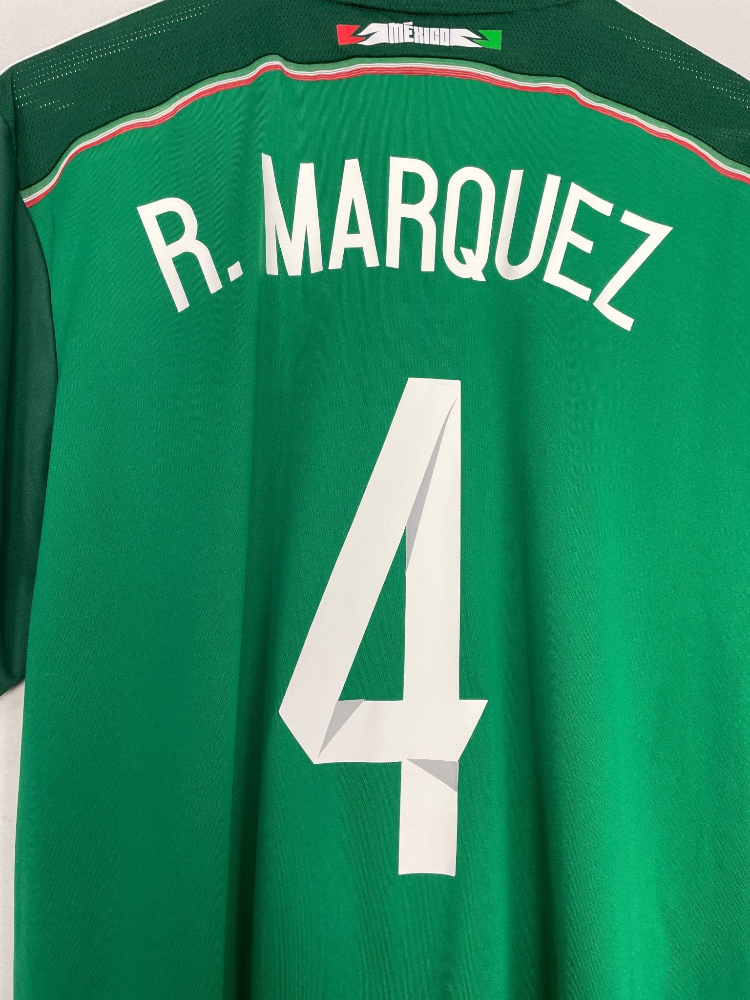 Shop 2014/15 MEXICO R.MARQUEZ #4 HOME SHIRT (L) ADIDAS, classic football shirts, vintage football shirts & retro soccer jerseys at Cult Kits