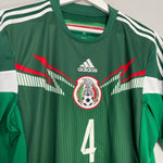 Shop 2014/15 MEXICO R.MARQUEZ #4 HOME SHIRT (L) ADIDAS, classic football shirts, vintage football shirts & retro soccer jerseys at Cult Kits