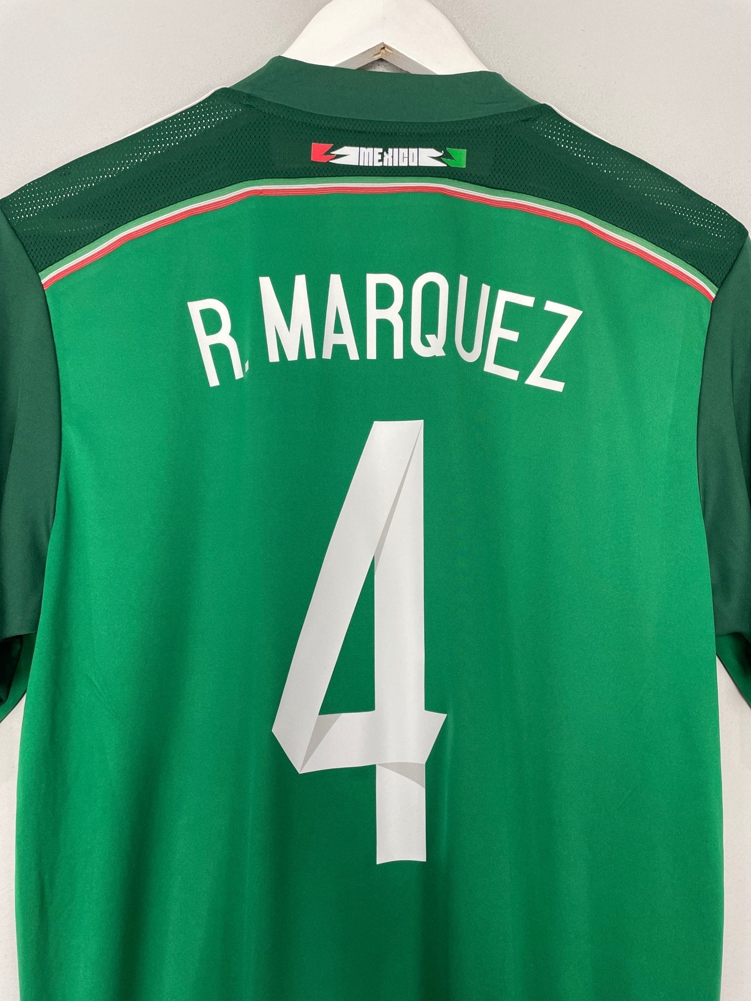 Shop 2014/15 MEXICO R.MARQUEZ #4 HOME SHIRT (M) ADIDAS, classic football shirts, vintage football shirts & retro soccer jerseys at Cult Kits