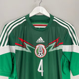 Shop 2014/15 MEXICO R.MARQUEZ #4 HOME SHIRT (M) ADIDAS, classic football shirts, vintage football shirts & retro soccer jerseys at Cult Kits