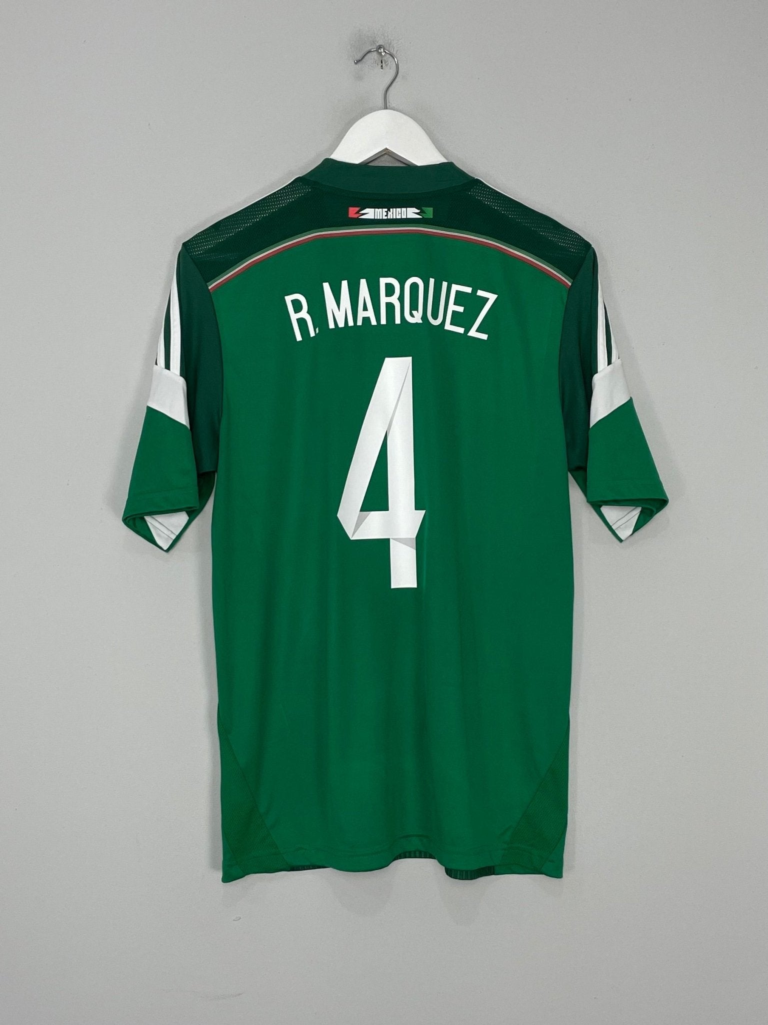 Shop 2014/15 MEXICO R.MARQUEZ #4 HOME SHIRT (M) ADIDAS, classic football shirts, vintage football shirts & retro soccer jerseys at Cult Kits