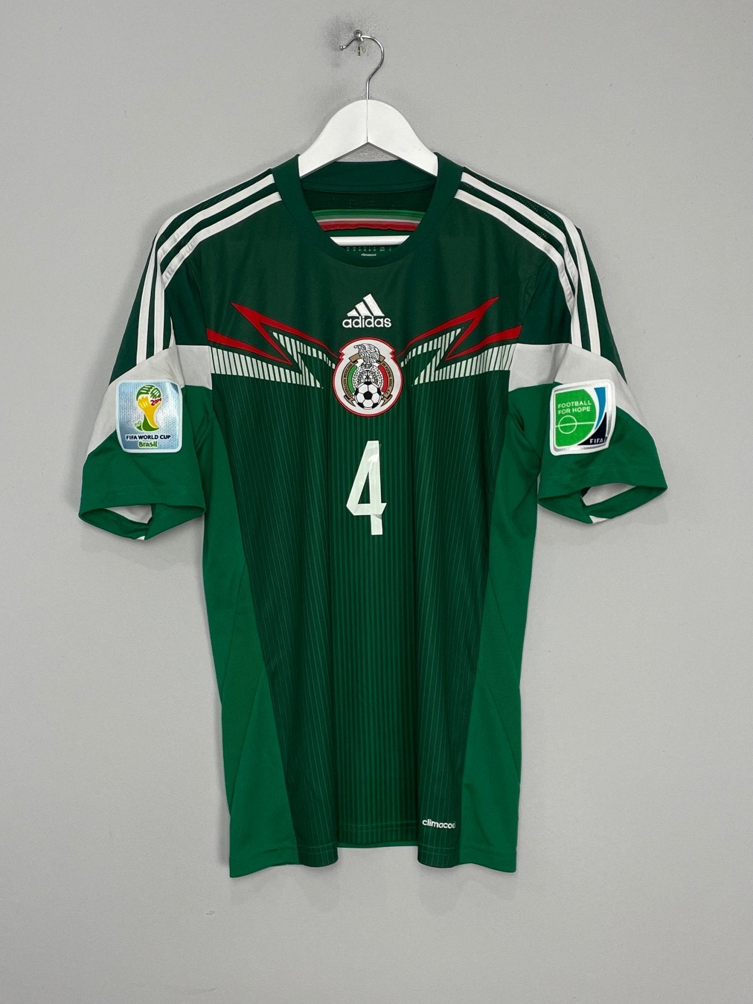 Shop 2014/15 MEXICO R.MARQUEZ #4 HOME SHIRT (M) ADIDAS, classic football shirts, vintage football shirts & retro soccer jerseys at Cult Kits