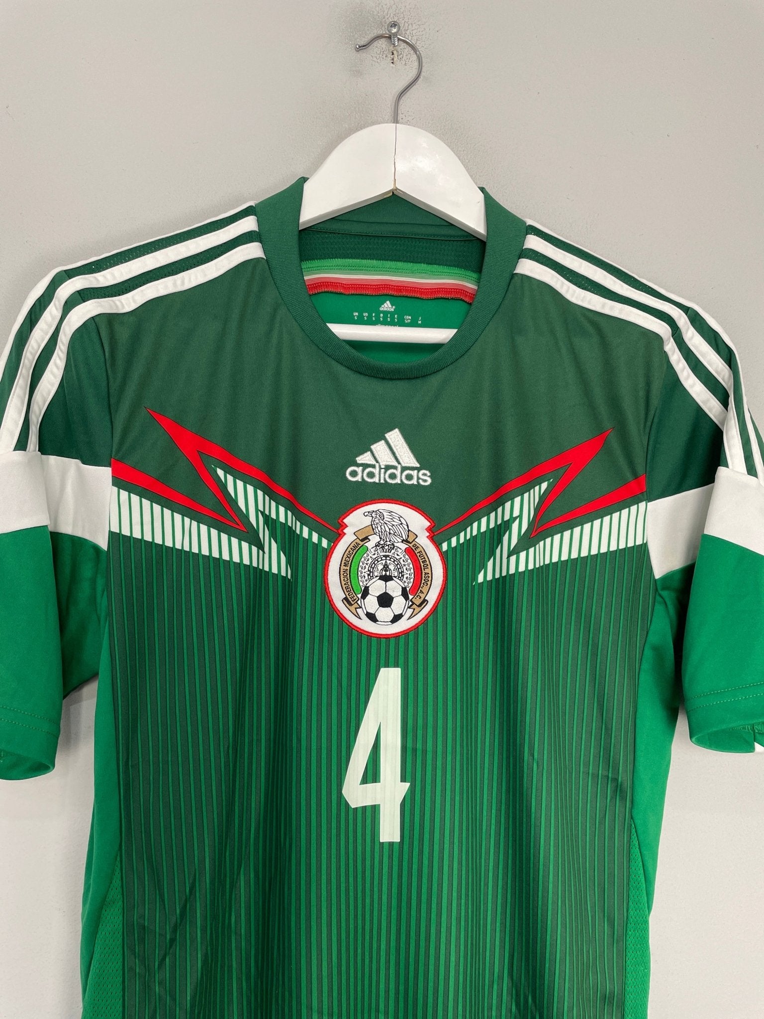 Shop 2014/15 MEXICO R.MARQUEZ #4 HOME SHIRT (S) ADIDAS, classic football shirts, vintage football shirts & retro soccer jerseys at Cult Kits