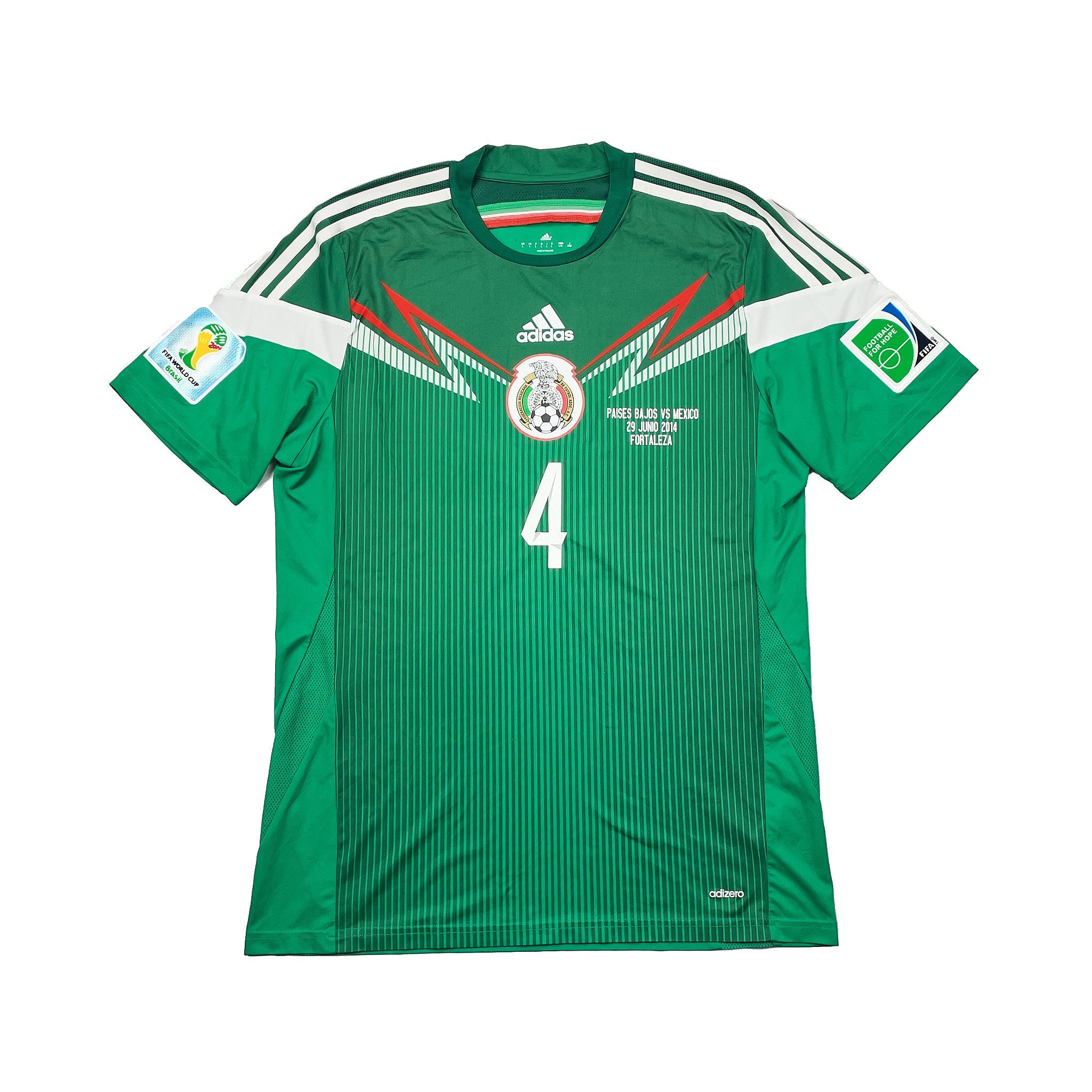 Buy 2014/15 MEXICO R.MARQUEZ 4 *MATCH ISSUE* HOME SHIRT (L) ADIDAS ~ Free worldwide shipping available ~ Authentic Vintage Football Shirts from Cult Kits