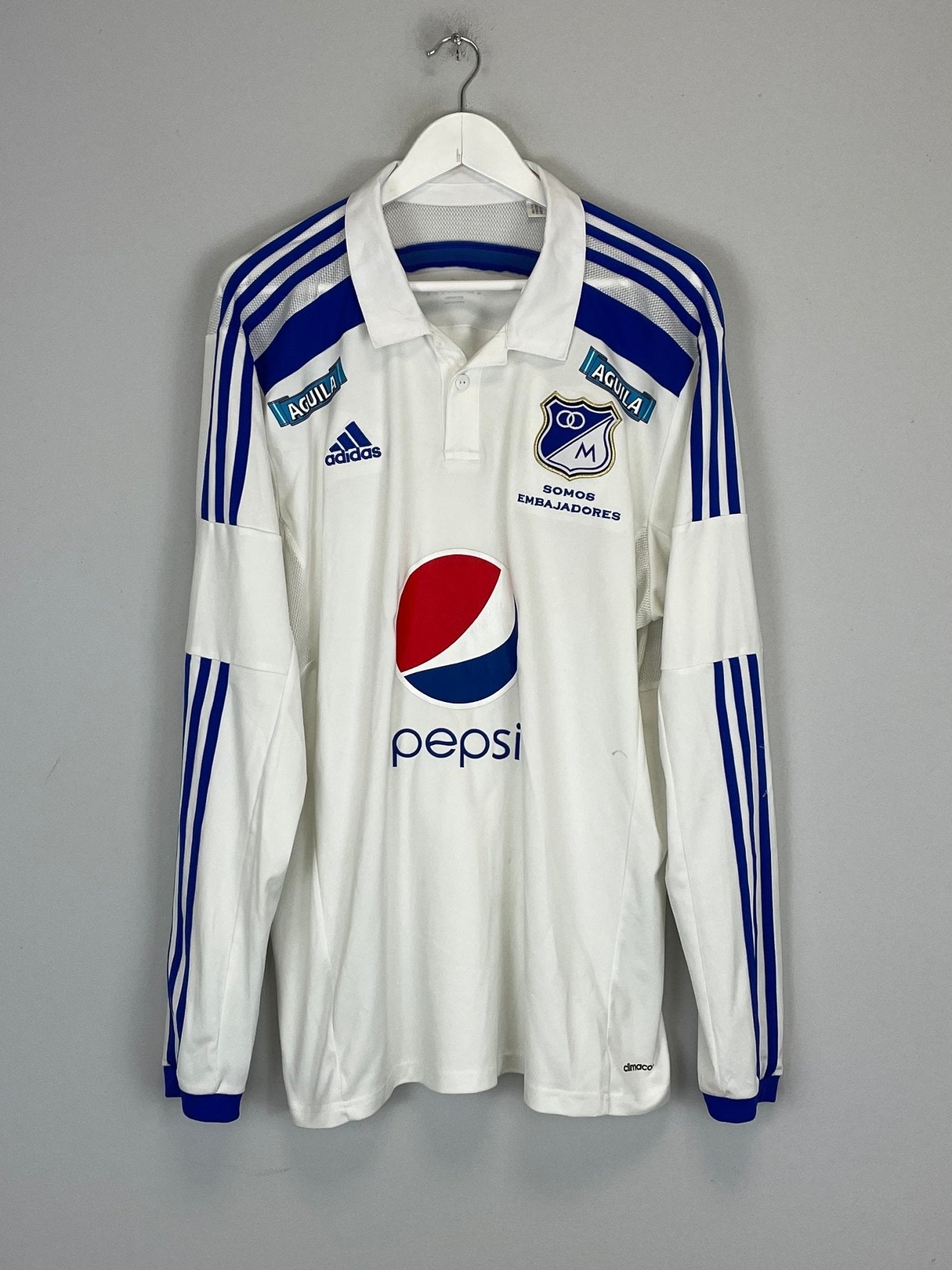 Shop 2014/15 MILLONARIOS L/S AWAY SHIRT (XL) ADIDAS, classic football shirts, vintage football shirts & retro soccer jerseys at Cult Kits