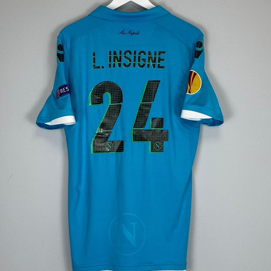 2014/15 NAPOLI L.INSIGNE 24 E/L HOME SHIRT (XXL) MACRON - Cult Kits - XXL - Buy Vintage Football Shirts, Authentic Retro Football Shirts For Sale, Classic Football Shirts & Soccer Jersey