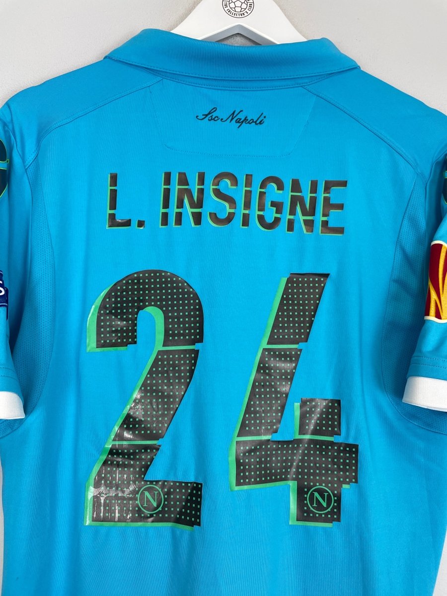 2014/15 NAPOLI L.INSIGNE 24 E/L HOME SHIRT (XXL) MACRON - Cult Kits - XXL - Buy Vintage Football Shirts, Authentic Retro Football Shirts For Sale, Classic Football Shirts & Soccer Jersey