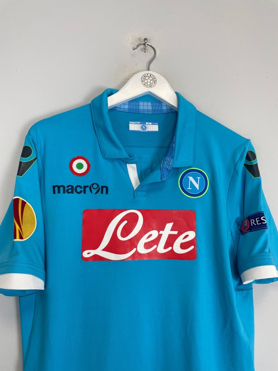 2014/15 NAPOLI L.INSIGNE 24 E/L HOME SHIRT (XXL) MACRON - Cult Kits - XXL - Buy Vintage Football Shirts, Authentic Retro Football Shirts For Sale, Classic Football Shirts & Soccer Jersey