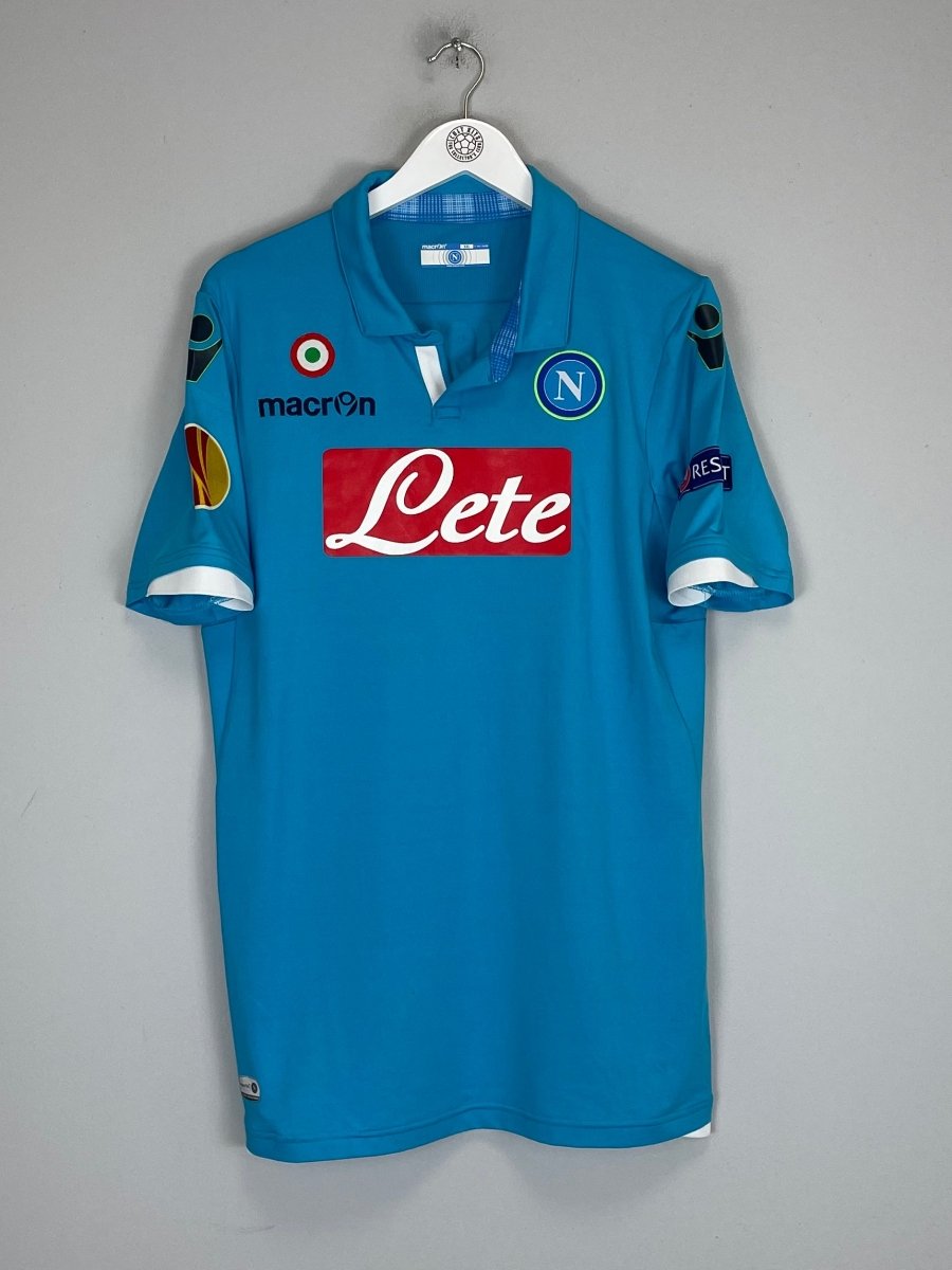 2014/15 NAPOLI L.INSIGNE 24 E/L HOME SHIRT (XXL) MACRON - Cult Kits - XXL - Buy Vintage Football Shirts, Authentic Retro Football Shirts For Sale, Classic Football Shirts & Soccer Jersey