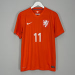 Shop 2014/15 NETHERLANDS ROBBEN #11 HOME SHIRT (M) NIKE, classic football shirts, vintage football shirts & retro soccer jerseys at Cult Kits