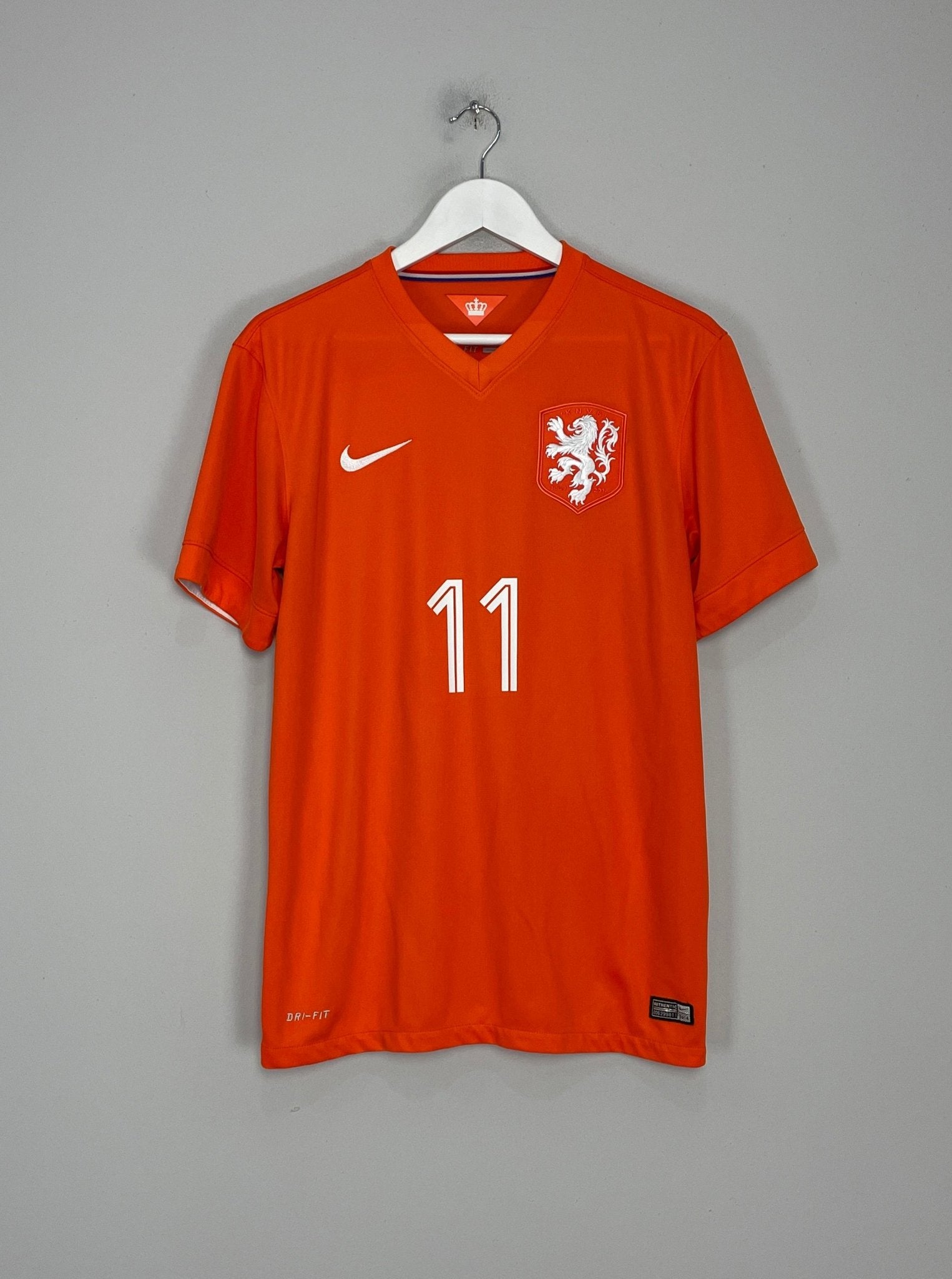 Shop 2014/15 NETHERLANDS ROBBEN #11 HOME SHIRT (M) NIKE, classic football shirts, vintage football shirts & retro soccer jerseys at Cult Kits