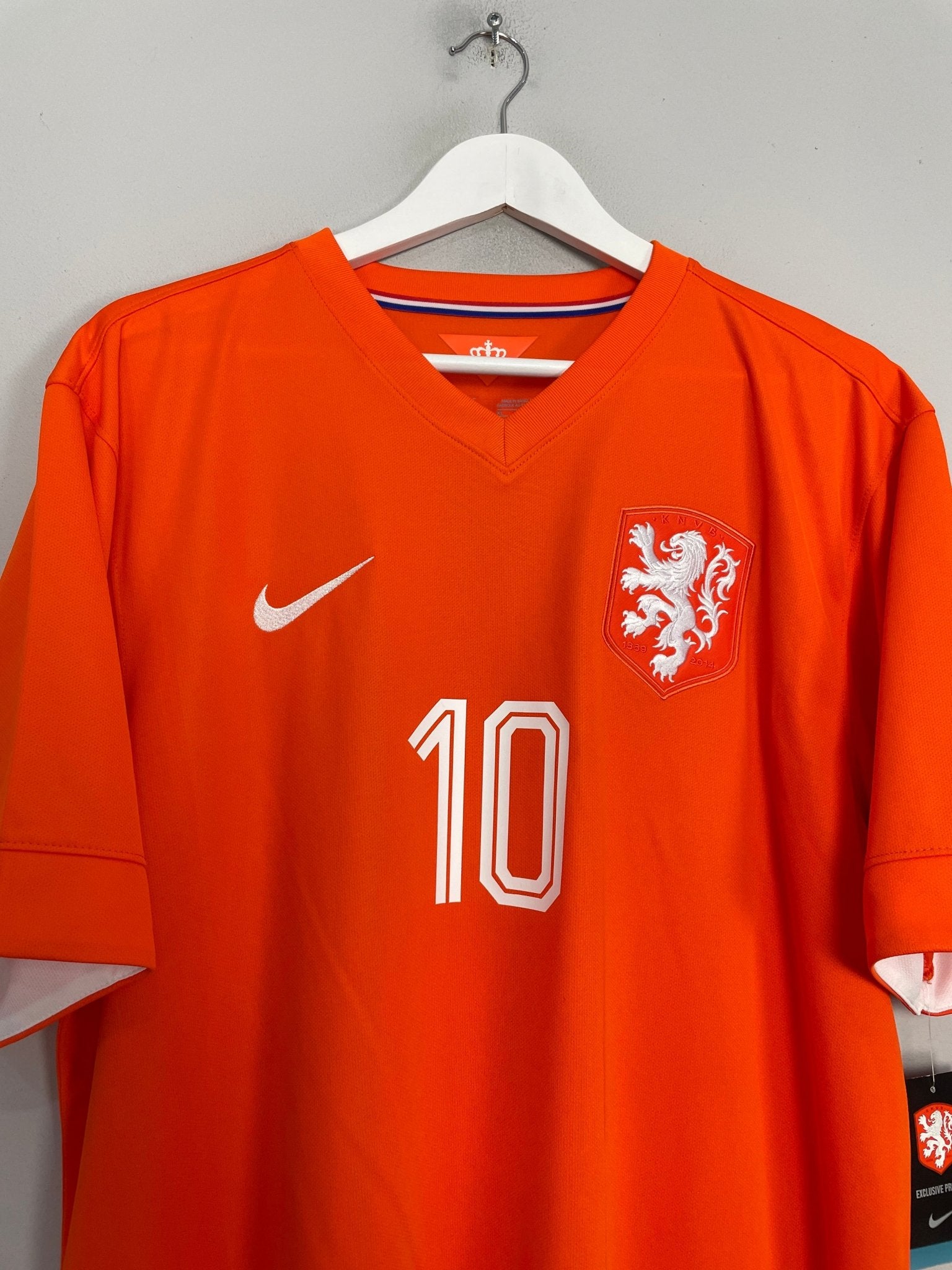 Shop 2014/15 NETHERLANDS SNEIJDER #10 *BNWT* HOME SHIRT (XL) NIKE, classic football shirts, vintage football shirts & retro soccer jerseys at Cult Kits