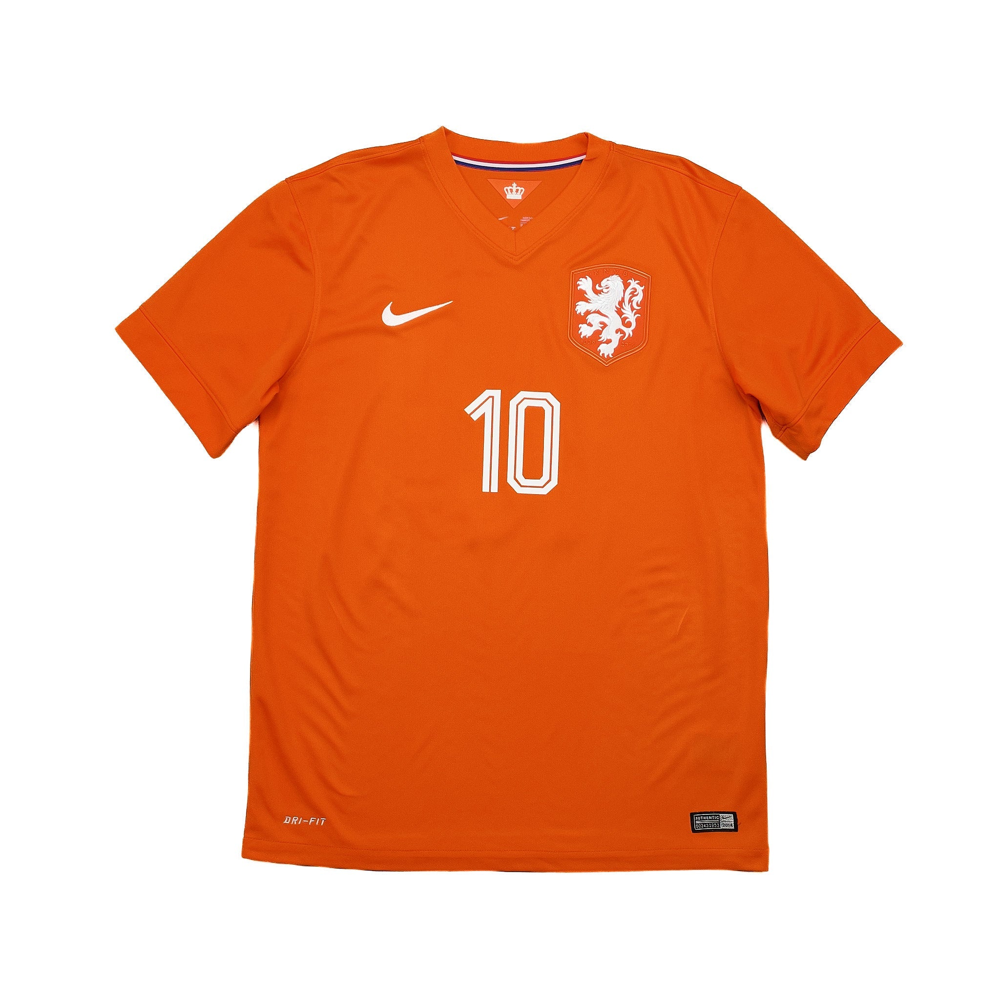 Buy 2014/15 Netherlands Sneijder 10 Home Shirt (M) Nike ~ Free worldwide shipping ~ Authentic Vintage Football Shirts from Cult Kits