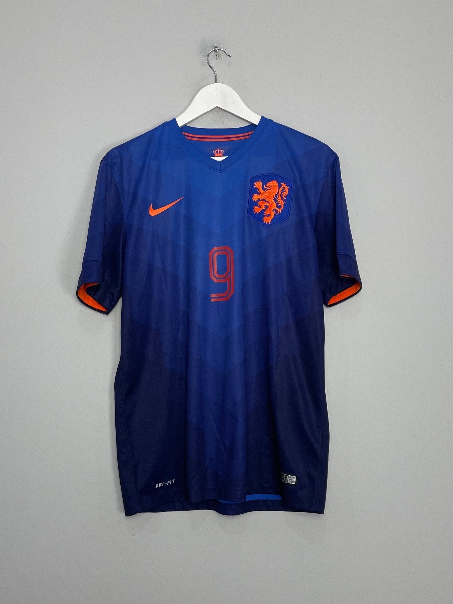 Shop 2014/15 NETHERLANDS VAN PERSIE #9 AWAY SHIRT (M) NIKE, classic football shirts, vintage football shirts & retro soccer jerseys at Cult Kits