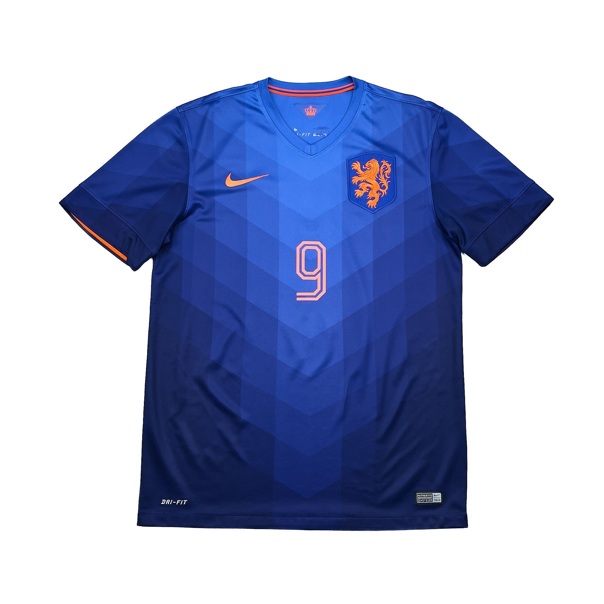 Buy 2014/15 Netherlands V.Persie 9 Away Shirt (M) Nike ~ Free worldwide shipping ~ Authentic Vintage Football Shirts from Cult Kits