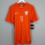 Shop 2014/15 NETHERLANDS V.PERSIE #9 *BNWT* AUTHENTIC HOME SHIRT (L) NIKE, classic football shirts, vintage football shirts & retro soccer jerseys at Cult Kits