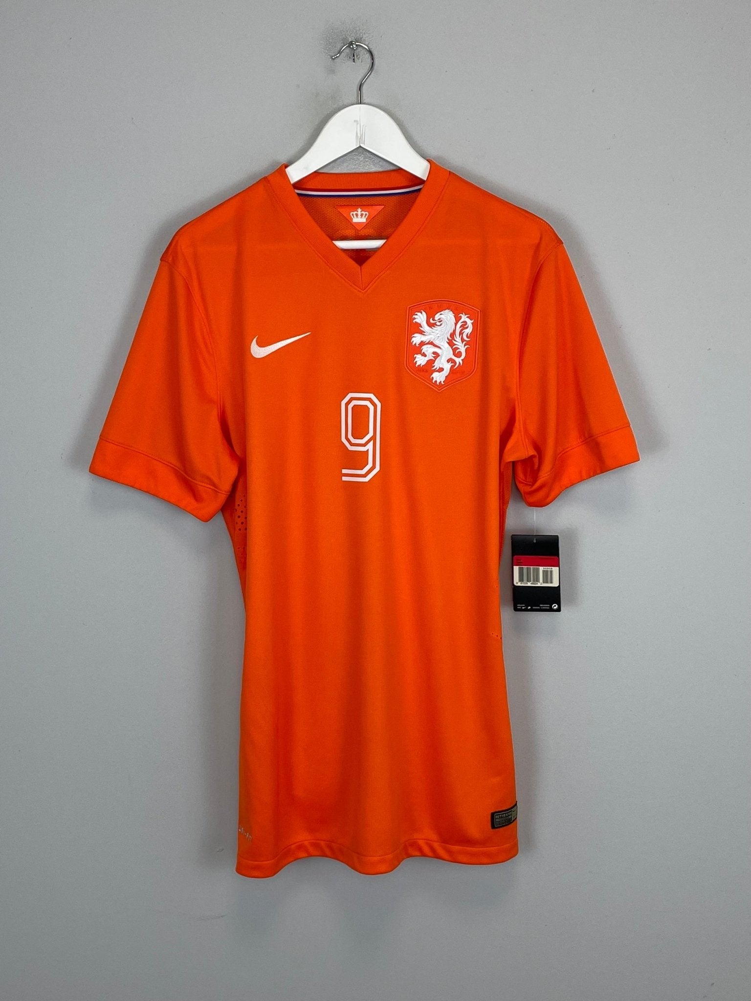 Shop 2014/15 NETHERLANDS V.PERSIE #9 *BNWT* AUTHENTIC HOME SHIRT (L) NIKE, classic football shirts, vintage football shirts & retro soccer jerseys at Cult Kits