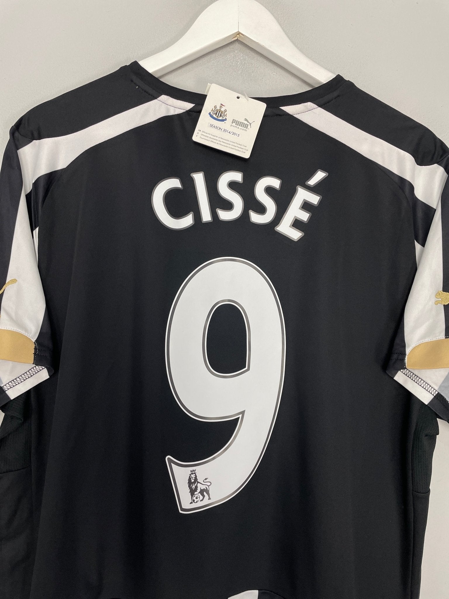 Shop 2014/15 NEWCASTLE CISSE #9 *BNWT* HOME SHIRT (L) PUMA, classic football shirts, vintage football shirts & retro soccer jerseys at Cult Kits
