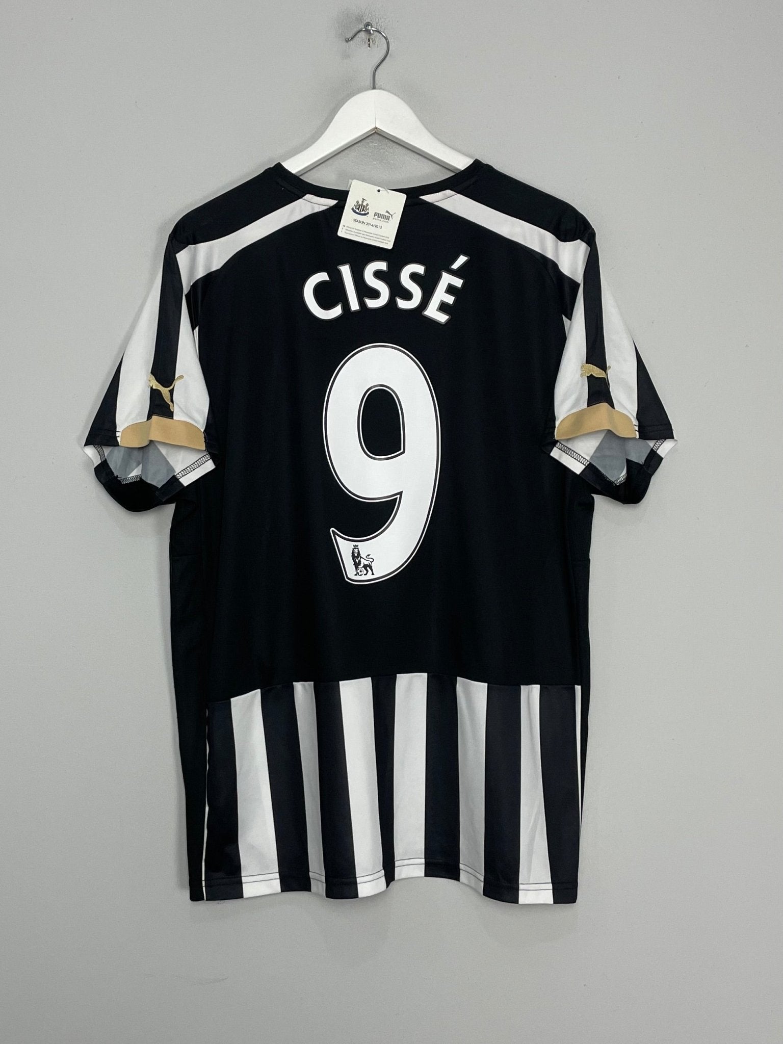 Shop 2014/15 NEWCASTLE CISSE #9 *BNWT* HOME SHIRT (L) PUMA, classic football shirts, vintage football shirts & retro soccer jerseys at Cult Kits