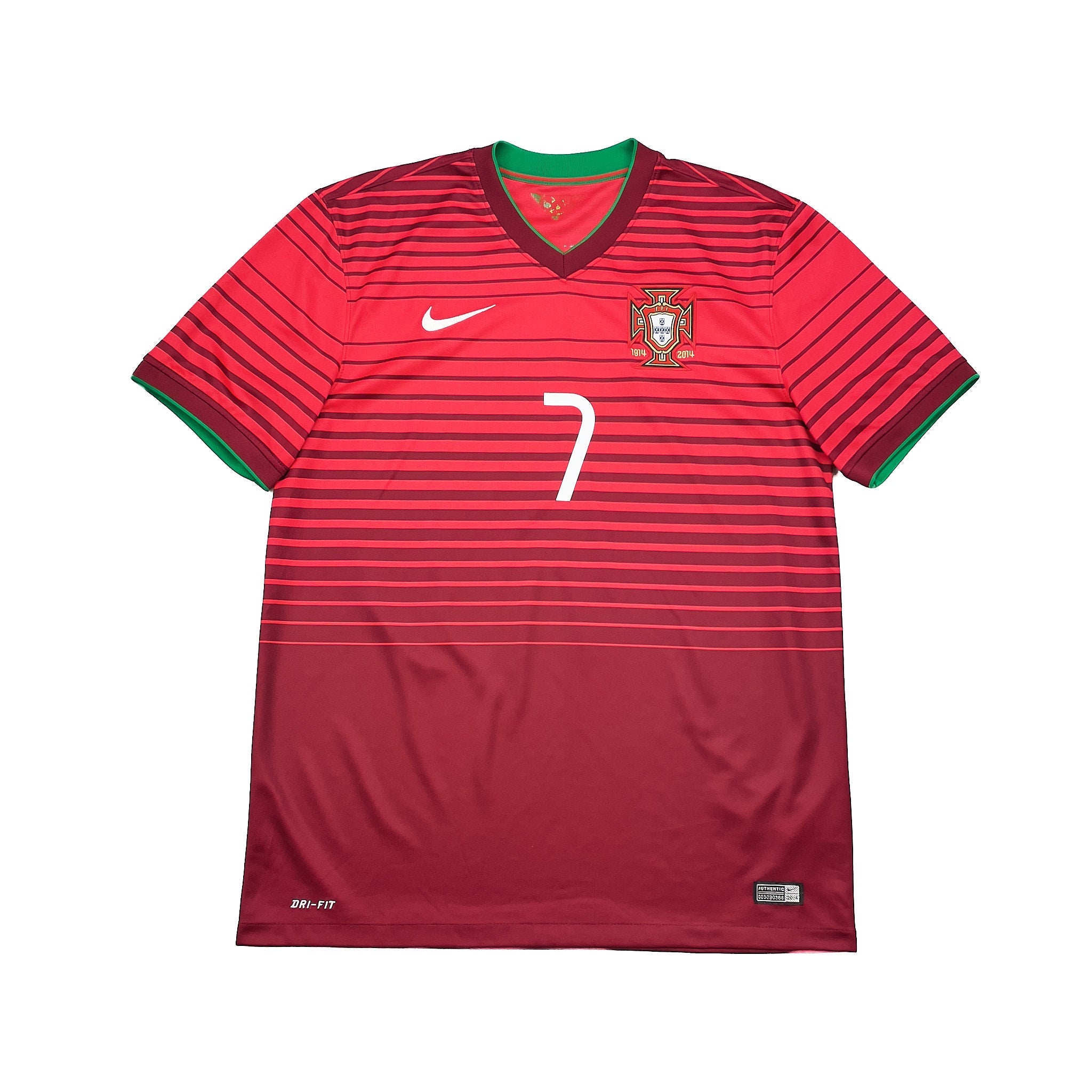 Buy 2014/15 Portugal Ronaldo 7 Home Shirt (L) Nike ~ Free worldwide shipping ~ Authentic Vintage Football Shirts from Cult Kits