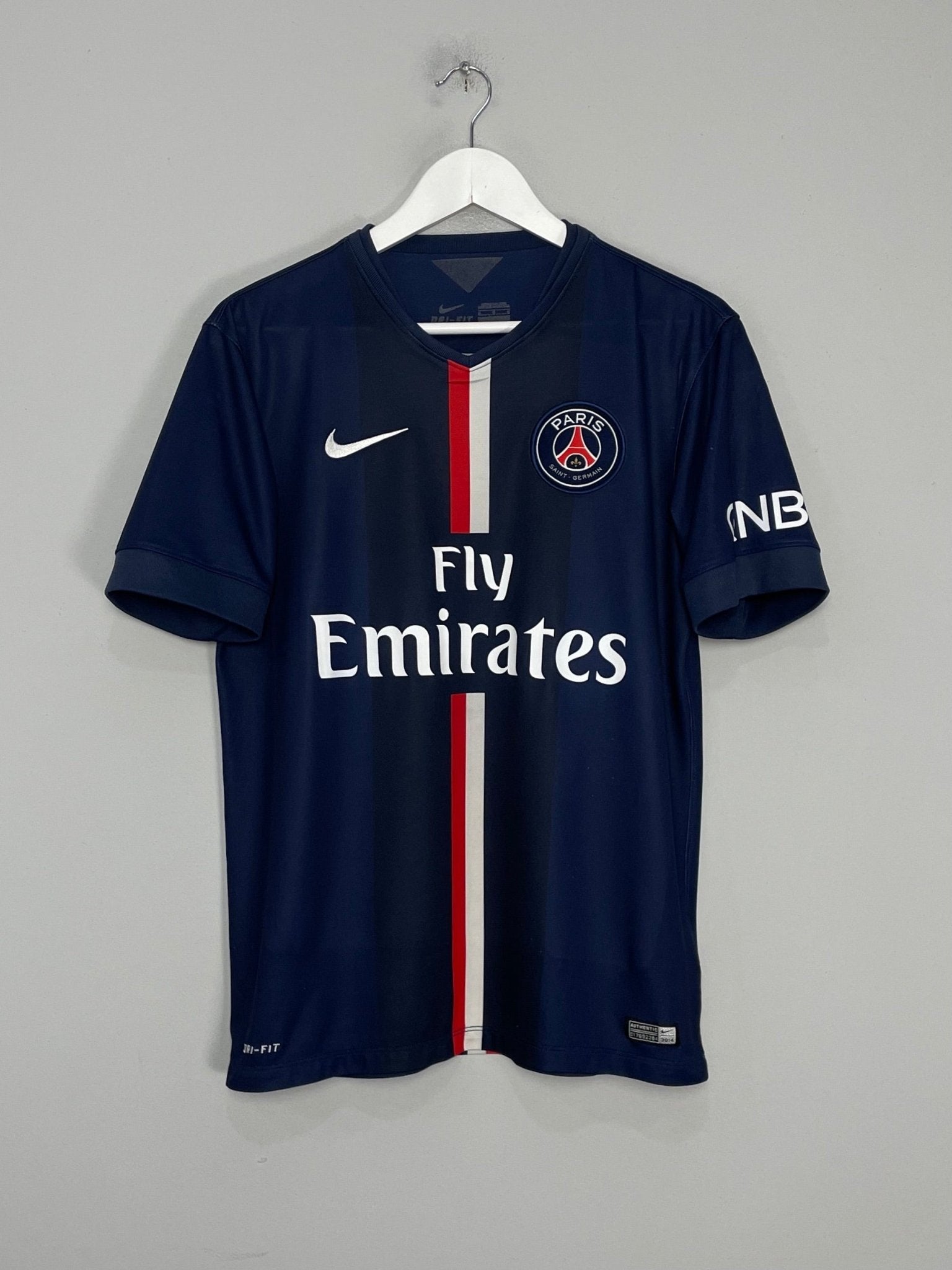 Shop 2014/15 PSG IBRAHIMOVIC #10 HOME SHIRT (M) NIKE, classic football shirts, vintage football shirts & retro soccer jerseys at Cult Kits