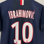 Shop 2014/15 PSG IBRAHIMOVIC #10 HOME SHIRT (M) NIKE, classic football shirts, vintage football shirts & retro soccer jerseys at Cult Kits