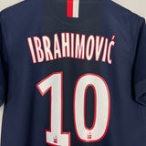 Shop 2014/15 PSG IBRAHIMOVIC #10 HOME SHIRT (M) NIKE, classic football shirts, vintage football shirts & retro soccer jerseys at Cult Kits