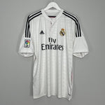 Shop 2014/15 REAL MADRID HOME SHIRT (XL) ADIDAS, classic football shirts, vintage football shirts & retro soccer jerseys at Cult Kits