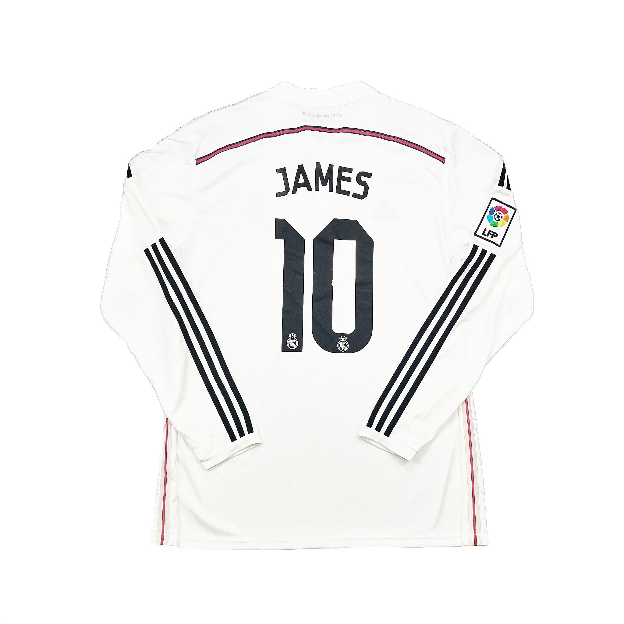 Buy 2014/15 Real Madrid James 10 L/S Home Shirt (XL) Adidas ~ Free worldwide shipping available ~ Authentic Vintage Football Shirts from Cult Kits