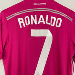 Shop 2014/15 REAL MADRID RONALDO #7 AWAY SHIRT (M) ADIDAS, classic football shirts, vintage football shirts & retro soccer jerseys at Cult Kits