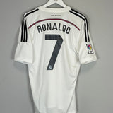 2014/15 REAL MADRID RONALDO 7 HOME SHIRT (M) ADIDAS - Cult Kits - Medium - Buy Vintage Football Shirts, Authentic Retro Football Shirts For Sale, Classic Football Shirts & Soccer Jersey