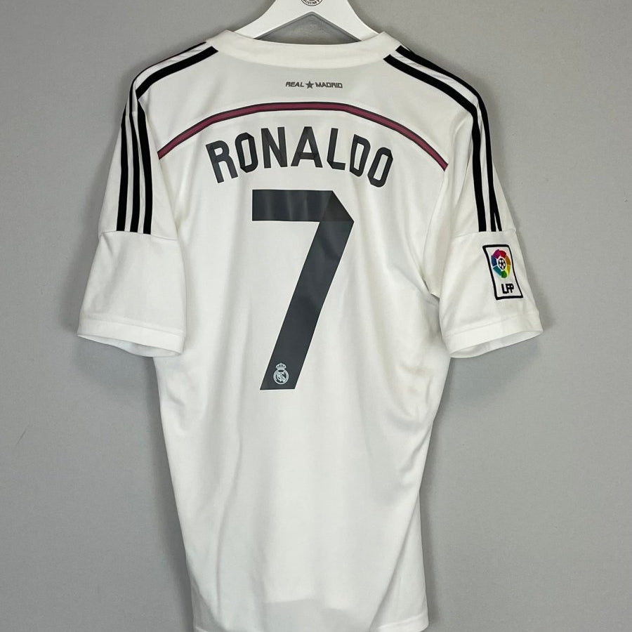 2014/15 REAL MADRID RONALDO 7 HOME SHIRT (M) ADIDAS - Cult Kits - Medium - Buy Vintage Football Shirts, Authentic Retro Football Shirts For Sale, Classic Football Shirts & Soccer Jersey