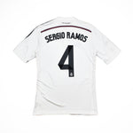 Buy 2014/15 Real Madrid Sergio Ramos 4 Home Shirt (M) Adidas ~ Free worldwide shipping ~ Authentic Vintage Football Shirts from Cult Kits