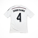 Buy 2014/15 Real Madrid Sergio Ramos 4 Home Shirt (M) Adidas ~ Free worldwide shipping ~ Authentic Vintage Football Shirts from Cult Kits