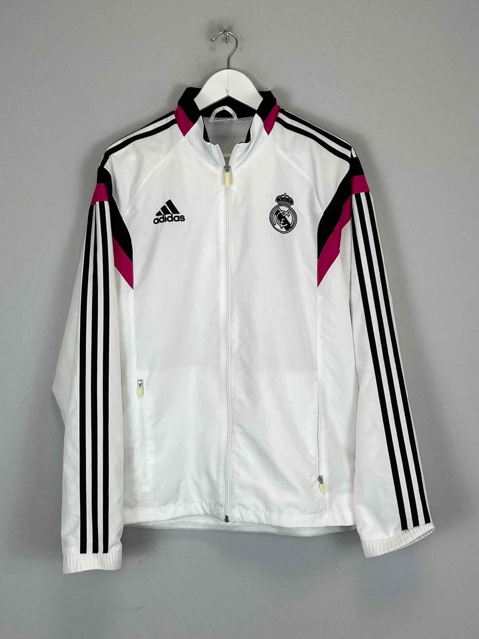 Shop 2014/15 REAL MADRID TRACK JACKET (L) ADIDAS, classic football shirts, vintage football shirts & retro soccer jerseys at Cult Kits