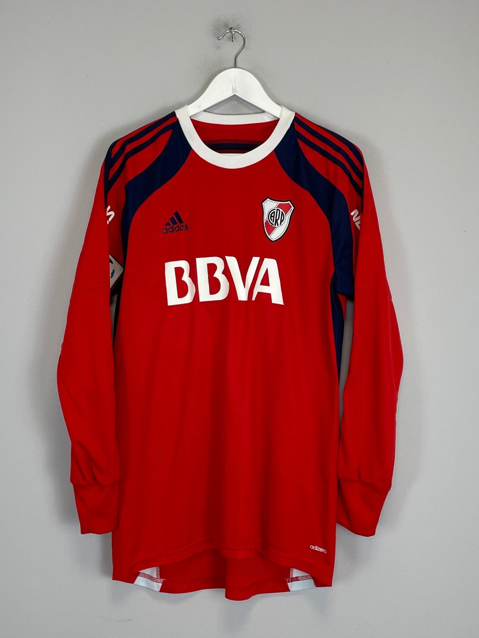 Shop 2014/15 RIVER PLATE BAROVERO #1 *PLAYER ISSUE* GK SHIRT (S) ADIDAS, classic football shirts, vintage football shirts & retro soccer jerseys at Cult Kits