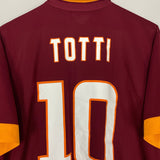 Shop 2014/15 ROMA TOTTI #10 HOME SHIRT (XL) NIKE, classic football shirts, vintage football shirts & retro soccer jerseys at Cult Kits